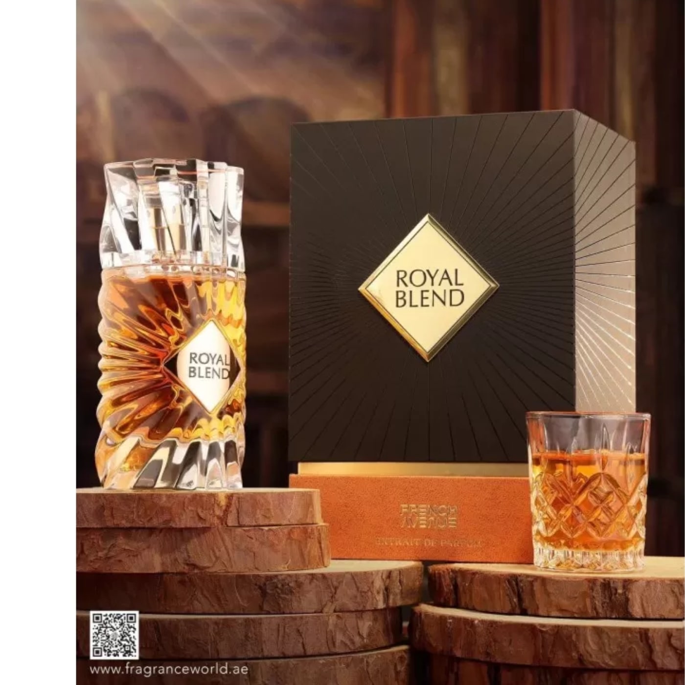 Royal Blend unisex parfym i elegant flaska med lyxig design och vacker förpackning