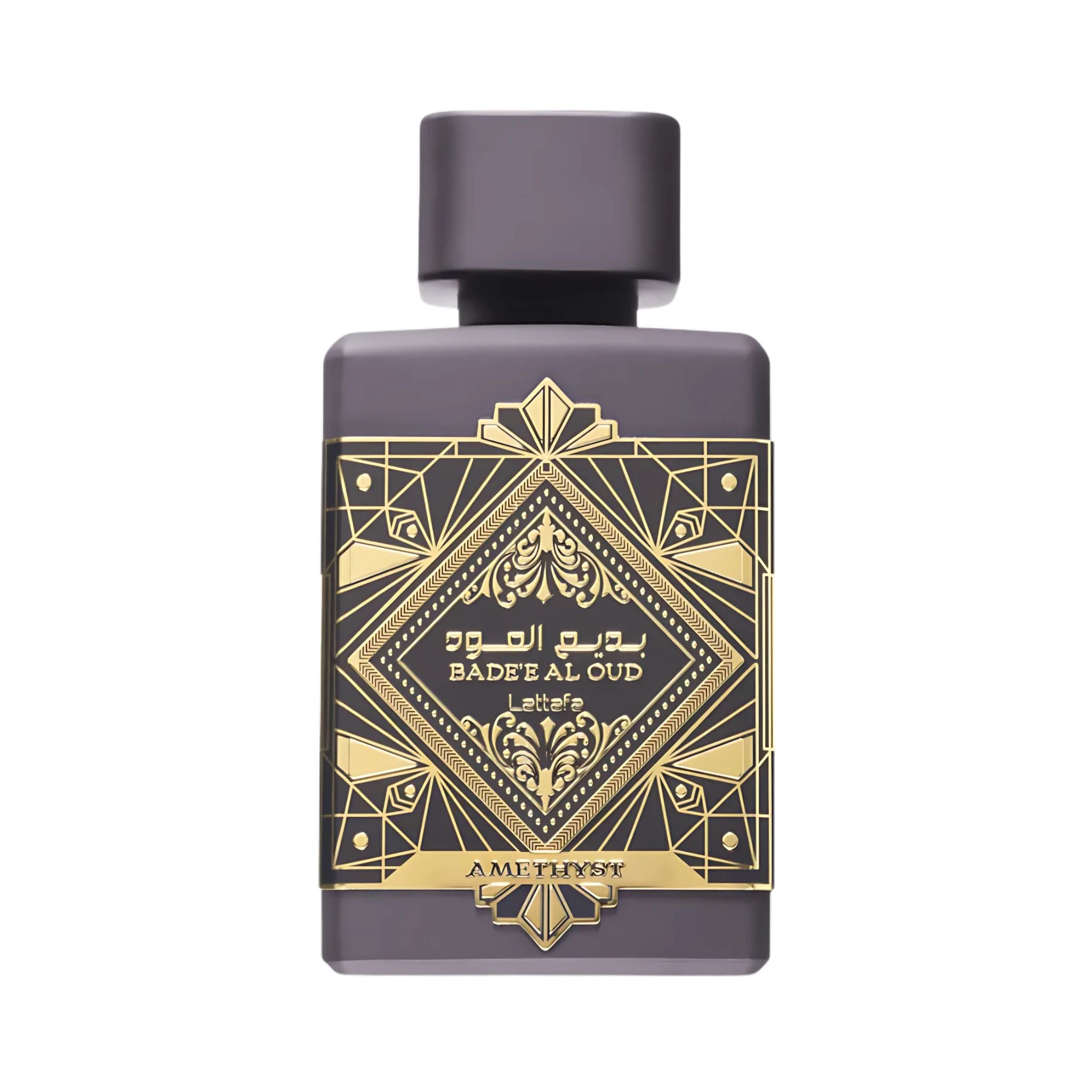 Badee al Oud Amethyst parfymflaska med elegant design och orientalisk doft för alla kön