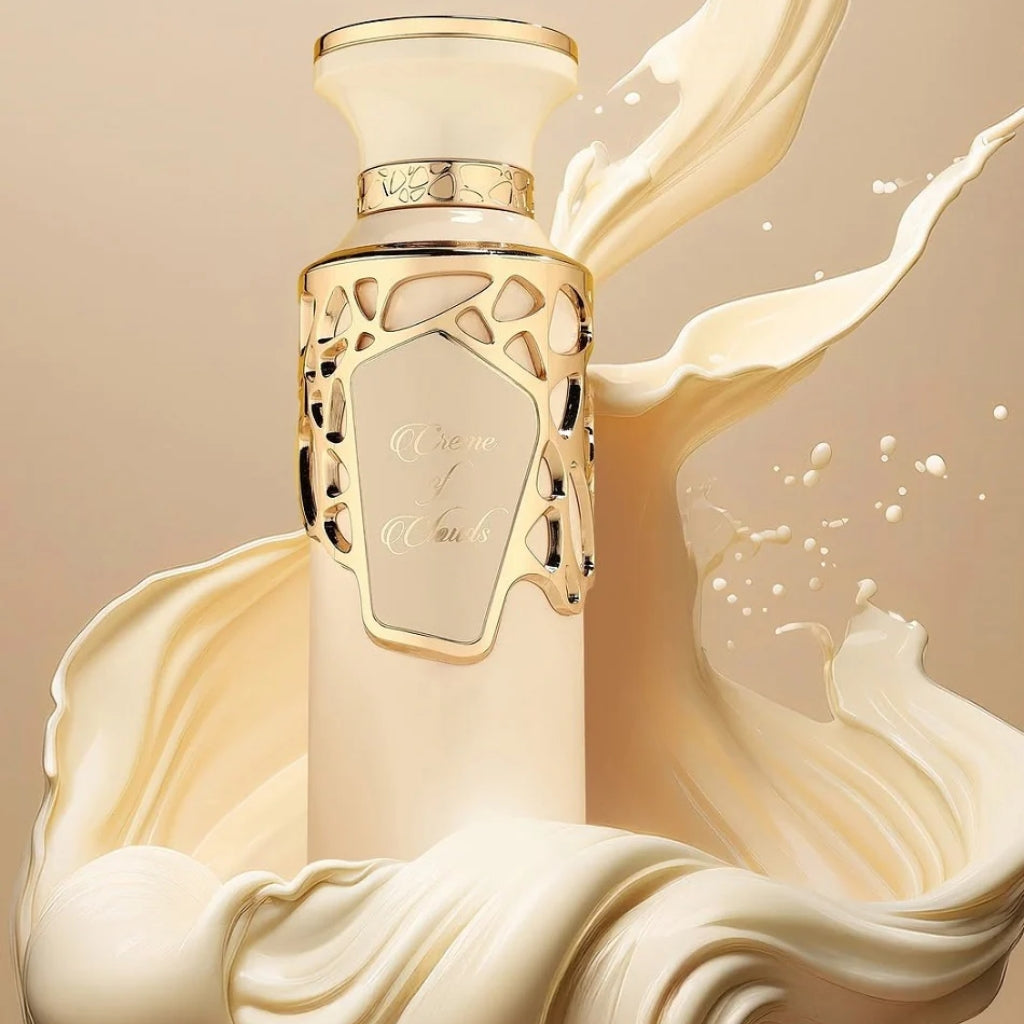 Damparfym Creme Of Clouds i elegant flaska med lyxig design och krämig konsistens
