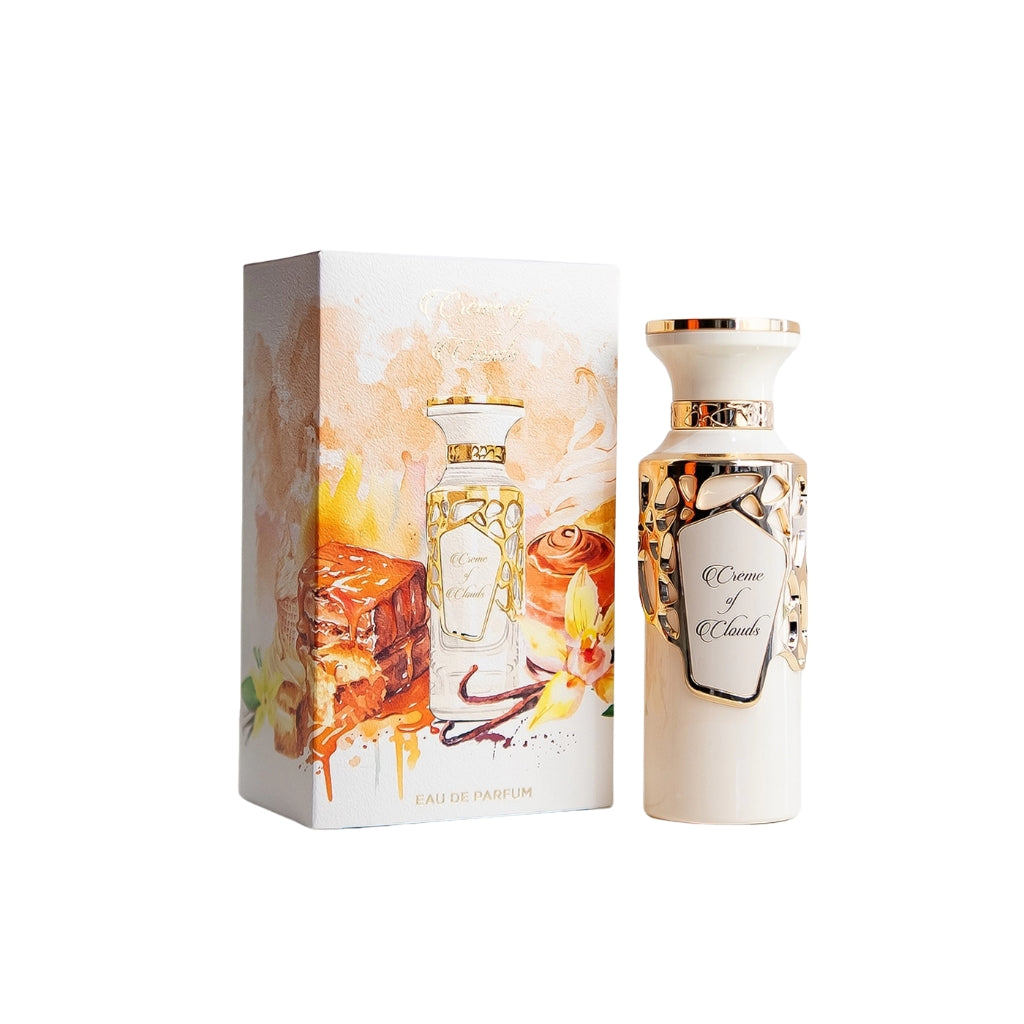 Fragrance World Original damparfym Creme Of Clouds i vacker förpackning med blommiga och söta noter