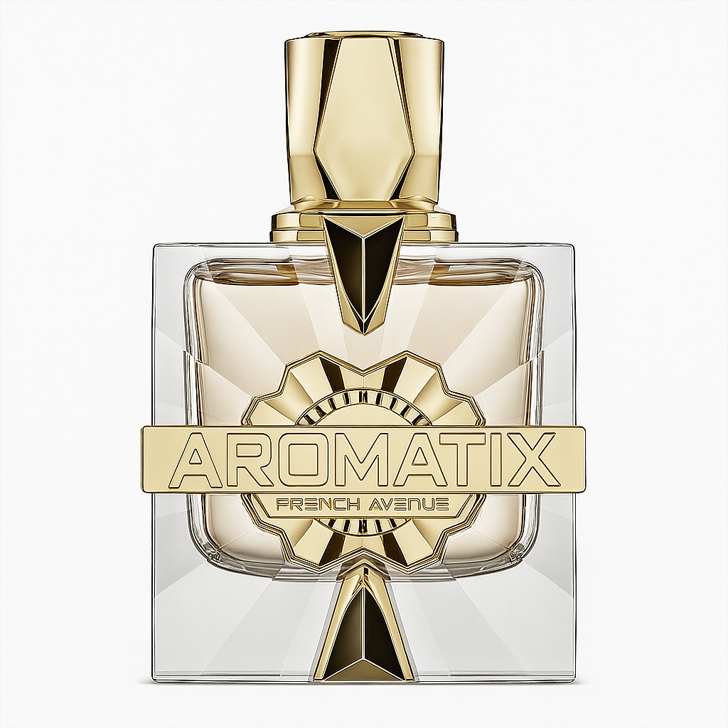 French Avenue X Xandal herrparfymflaska med lyxig gulddetalj och elegant design