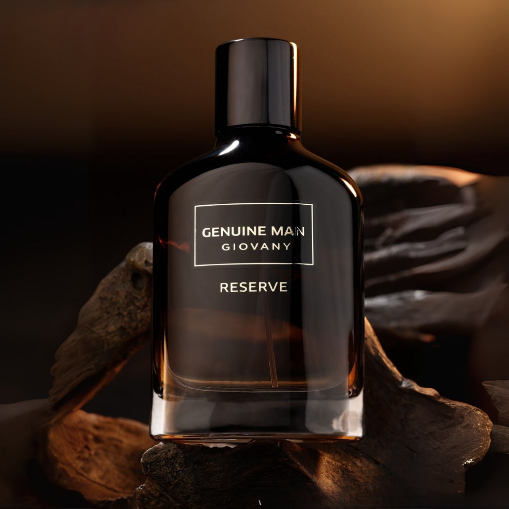 Giovany Genuine Man Reserve herrparfym i elegant flaska som ger en lyxig doftupplevelse