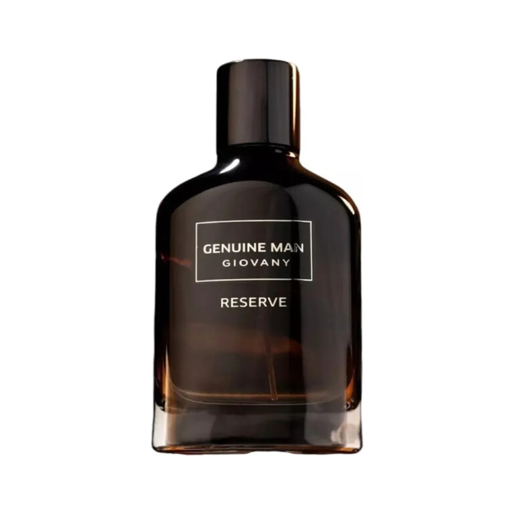 Giovany Genuine Man Reserve herrparfym i stilren flaska med djupa och maskulina dofter