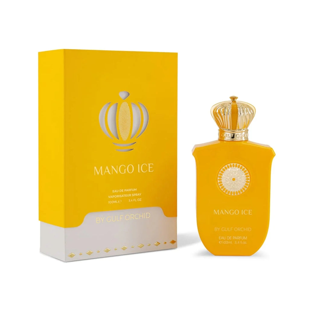Gulf Orchid Mango Ice herrparfym med frisk mango- och citrusdoft i en elegant flaska