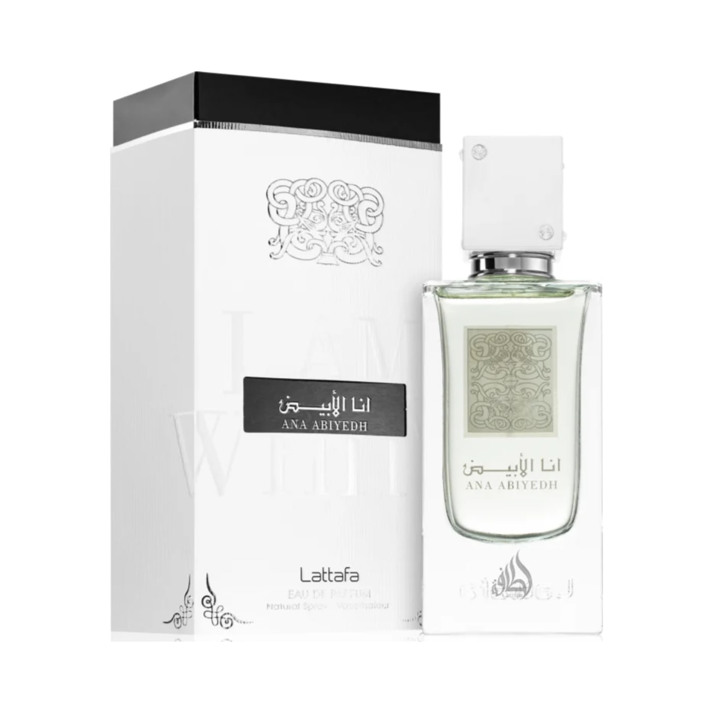 Ana Abiyedh 60ml edp i elegant flaska med doft av blommor och träslag från Lattafa