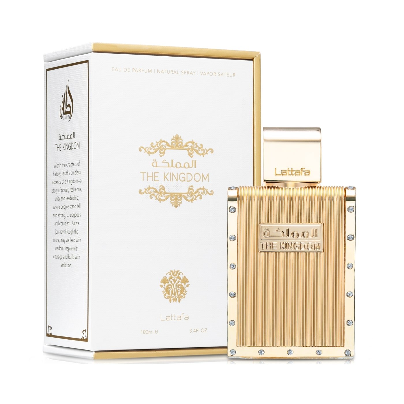 Herrparfym Le Male Elixir från Lattafa med eleganta inslag och förpackning, The Kingdom