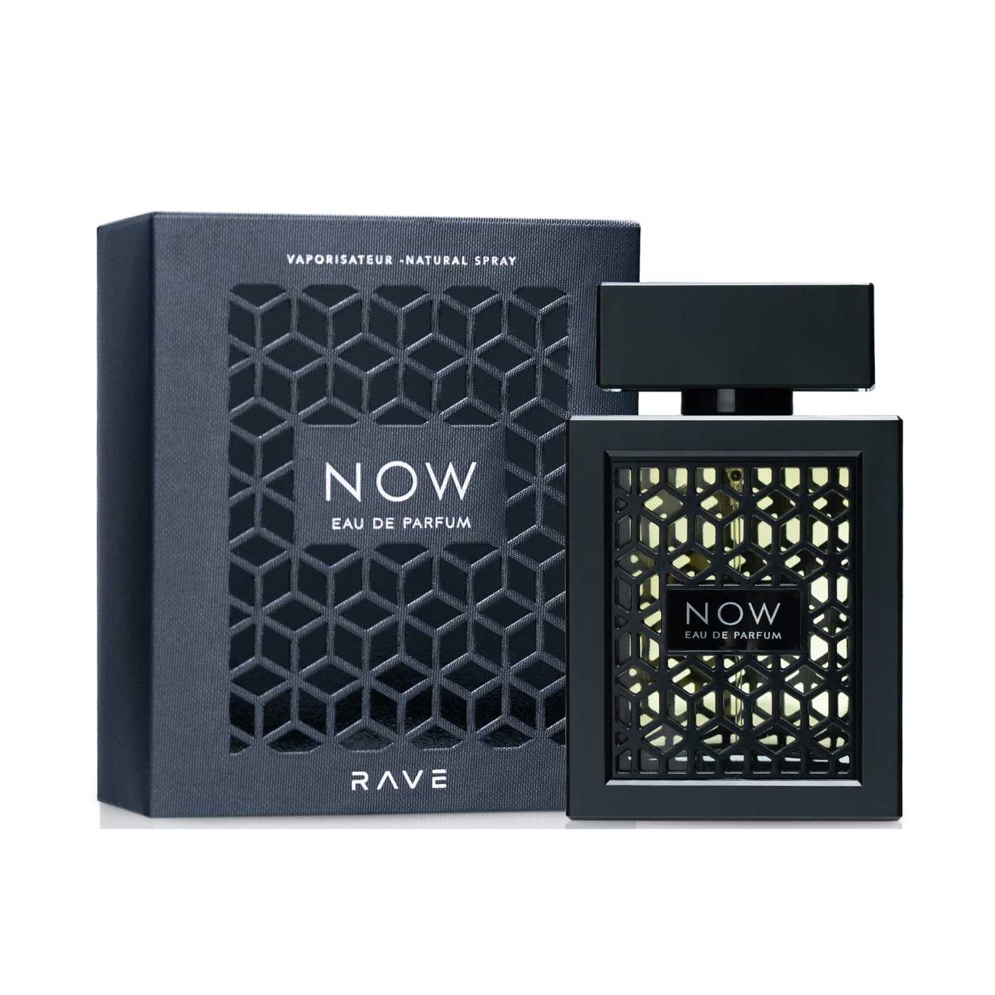 RAVE NOW Eau de Parfum för män i elegant förpackning med unik design